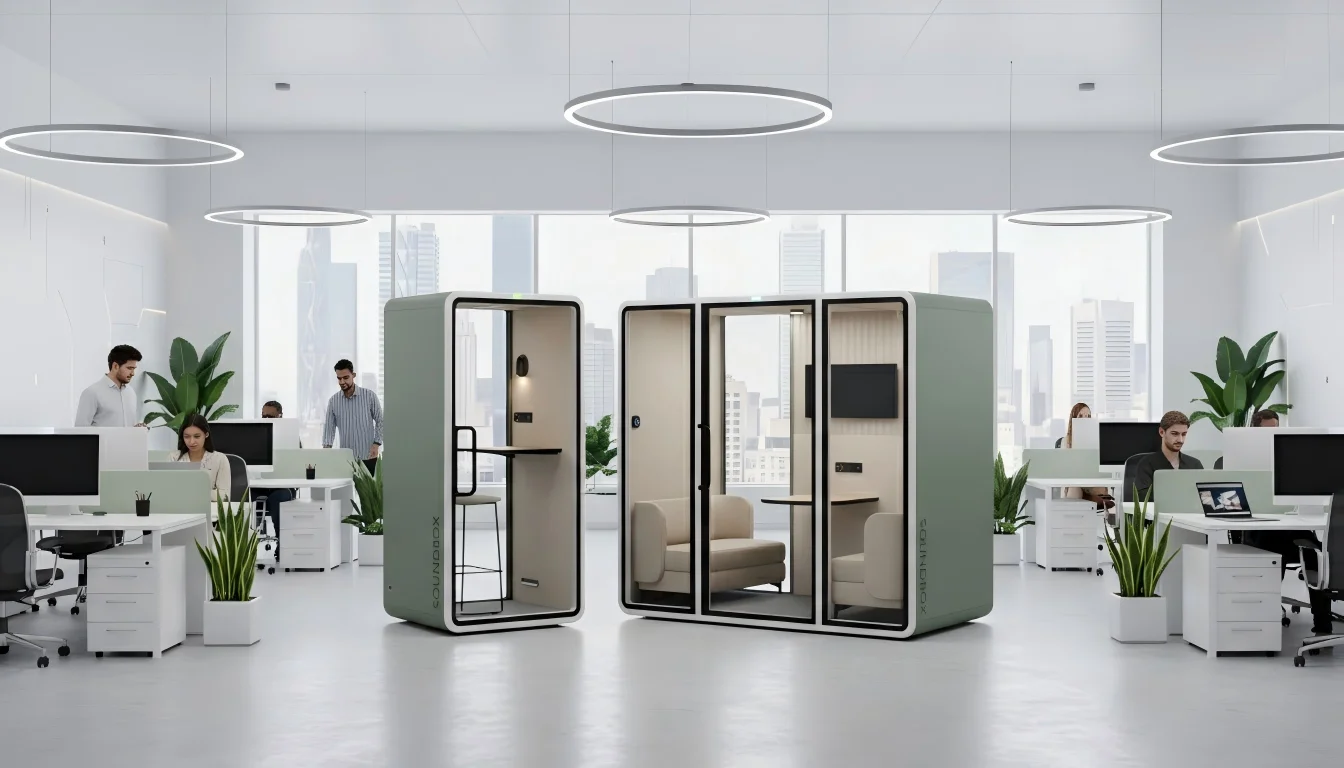 VRT silence pod demonstrating noise reduction
